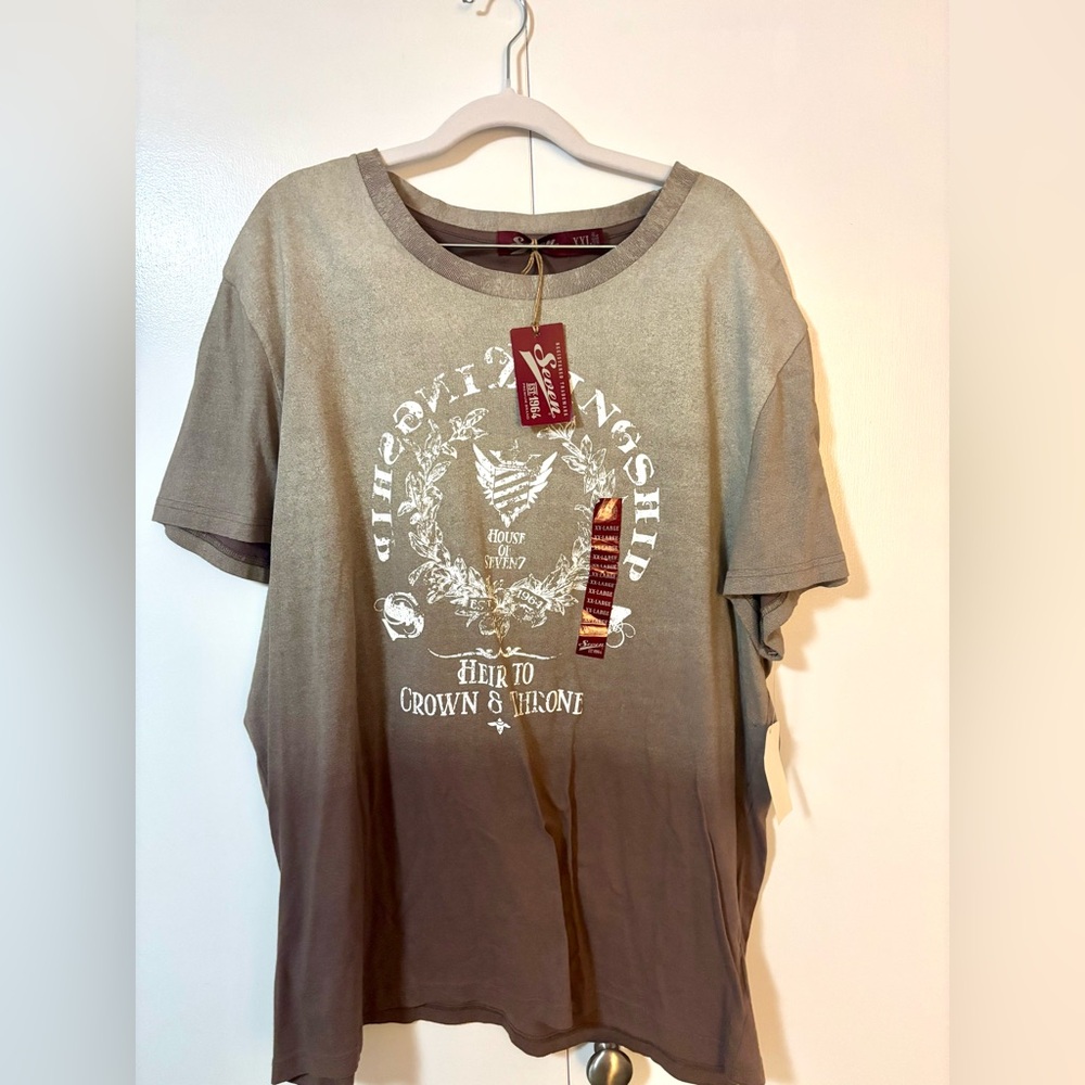 NWT House of Seven “Heir to Crown & Throne” Ombre Graphic Tee XXL